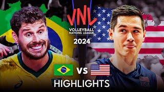 HISTORICAL MATCH | USA vs BRAZIL | Men's VNL 2024