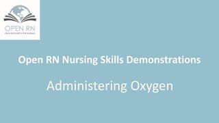 Administering Oxygen