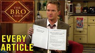 Every "Bro Code Article" - How I Met Your Mother