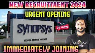 Synopsys Hiring Drive 2024 | High-Paying Jobs 2024  | Today Job Vacancy in Tamil | #jobs