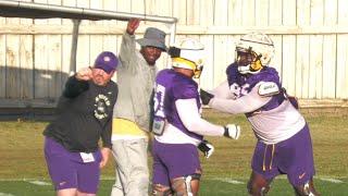 LSU spring football practice video, March 12