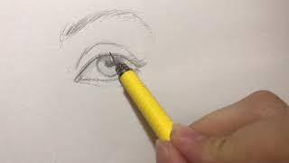 How to draw an eye easily!! - رسم العين للمبتدئين