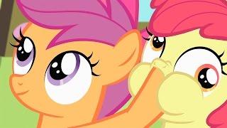 Apple Bloom & Scootaloo - I don't need her watchin' over me— Stop! No time for a song!