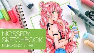  MOSSERY Sketchbook Unboxing + Copic Drawing Test