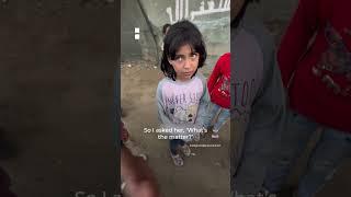 Gaza girl cries seeing journalist who resembles her father | AJ #shorts