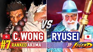 SF6  CHRIS WONG (#7 Ranked Akuma) vs RYUSEI (JP)  Street Fighter 6 High Level Gameplay