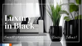 Luxury in Black: Small Apartment Interior Design Ideas!