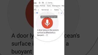 Try #VoiceTyping in Google Docs ️ #GoogleWorkspace #Shorts #HomeworkHelp