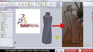 SolidWorks  - Bottle Design with Rendering