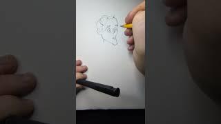 SKETCHING DARRIN STEPHENS (DICK SARGENT) FROM BEWITCHED CARTOON INTRO #shorts