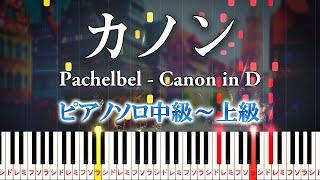 【楽譜あり】カノン/パッヘルベル（ピアノソロ中級～上級）【ピアノアレンジ楽譜】Canon in D - Johann Pachelbel/クラシック