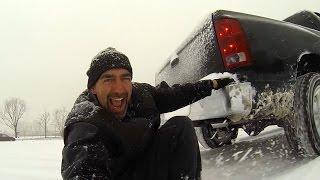 Flying Drones and skitching in the New York City snow