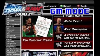 Live Stream: WWE SmackDown vs. Raw 2007: GM Mode