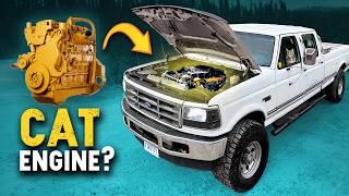 Building a CAT 3126 swapped F350 in 30 MINUTES!