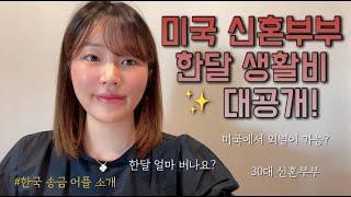  미국 사는 30대 신혼부부 한달 생활비 다 공개합니다 | 외벌이 2인 가족 월급 관리 방법 | 한국 송금 어플 #wirebarley