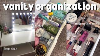 MAKEUP VANITY ORGANIZATION *satisfying organization + massive clean out* 2025