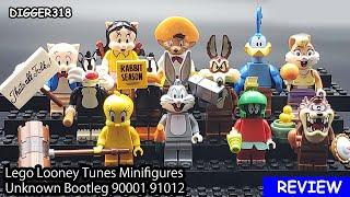 Lego Looney Tunes Minifigures Unknown Bootleg 90001 91012 Toy Review 4K