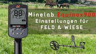 Meine Einstellungen für Minelab Equinox 900 Metalldetektor für Feld & Wiese #minelab #equinox900