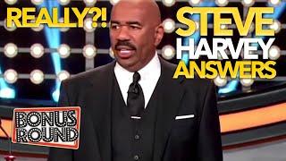 CELEBRITIES GIVE STEVE HARVEY ANSWERS! Steve Can't Believe These Answers On Family Feud USA