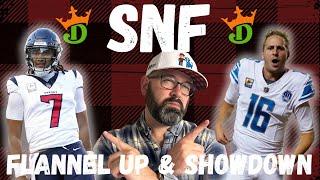 NFL DFS DraftKings Showdown Picks LIVE Strategy For Lions-Texans Sunday Night Football Lineups