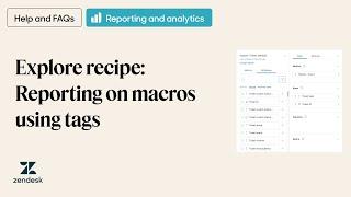 Explore recipe: Reporting on macros using tags