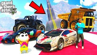 Franklin Testing Cars vs MASSIVE Speed Bumps in GTA 5 | SHINCHAN and CHOP