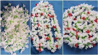 How to make Tissue Paper Jasmine flower Garland | DIY Paper Craft | Easy Tissue Paper craft |Garland