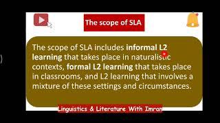 What is Second Language Acquisition(SLA)| Second Language Learning