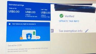 229: How to Submit W-9 in USA || How to verify Tax info in Google Adsense here in USA