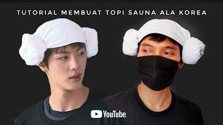 how to make a korean sauna hat using towel | towel folding