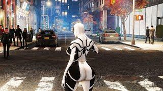 Thicc Lady Symbiote Black & White | Lady's Love Story Spider Man 2's Mod