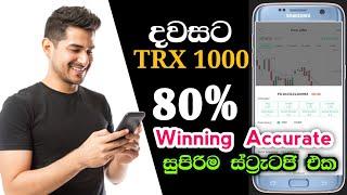 TRX 1000 ක් දවසට හොයන්න කැමති අයට | how to earn e money from Bousdt | 80% accurate trading strategy