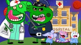 PEPPA PIG TURNED INTO ZOMBIES WITH POLICE ZOMBIE | Peppa Pig Funny Animation