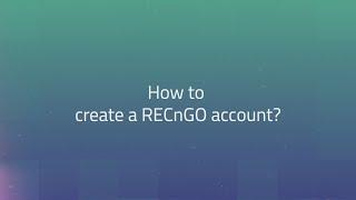 How to create a RECnGO account?