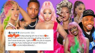 ‼️Cardi B SPIRALS & LASHES at PRODUCER! Nicki Minaj Young Money, Beyoncé losing followers. Rihanna