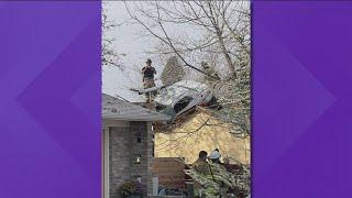 Nampa car fails to navigate turn at high speed and goes airborne, landing on top of a house, killing