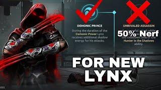 why i changed talent for new Lynx |shadow fight 4 lynx |lynx shadow fight 4| nerf lynx best talent