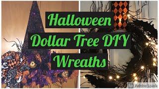 Dollar Tree Halloween Wreaths!!!