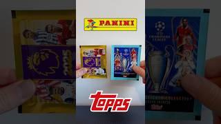 Panini Premier League 2025 stickers VS Topps UCL 2025 stickers! ️ Pack Opening Battle! 