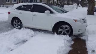 Toyota venza AWD in deep snow.