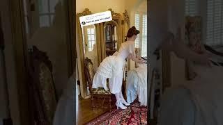 How to sit with a  on your butt #gildedage #historicalfashion #historicalcostuming #shorts