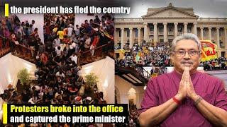 Protesters broke into the office and captured the prime minister Shock! revolution in sri lanka