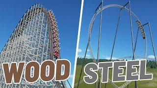 The Battle of Coasters: Wooden or Steel? | Planet Coaster Challenge