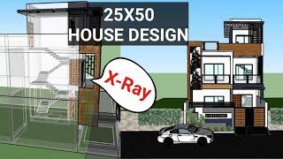 25X50 House Design | 25*50 घर का नक्शा | Modern Elevation | Timeless Designs | House Map | 25 by 50