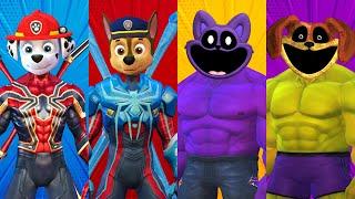 FUNNY DANCE CHALLENGE | Spider Paw Patrol vs Hulk Catnap and Hulk Dogday