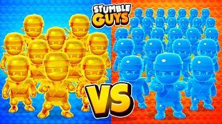 10 GOLD SENSEI vs 20 DYNAMITRON in Stumble Guys!