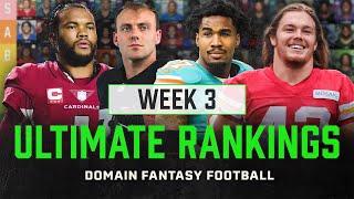 Week 3 Fantasy Football Rankings - WIN Your Matchup