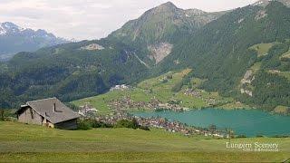 Lake Lungernsee, Obwalden  SWITZERLAND アルプス山脈 dji