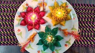 5 unique and easy Diya Designs | Atta Diya Designs | Wheat flour diya | Aate ka diya