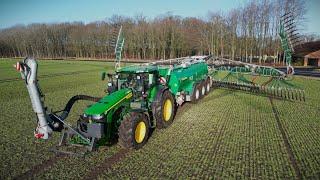 Gülle fahren 2024! JohnDeere 8R370 & Samson PG II Genesis / Kumm Zubringer / Emsland